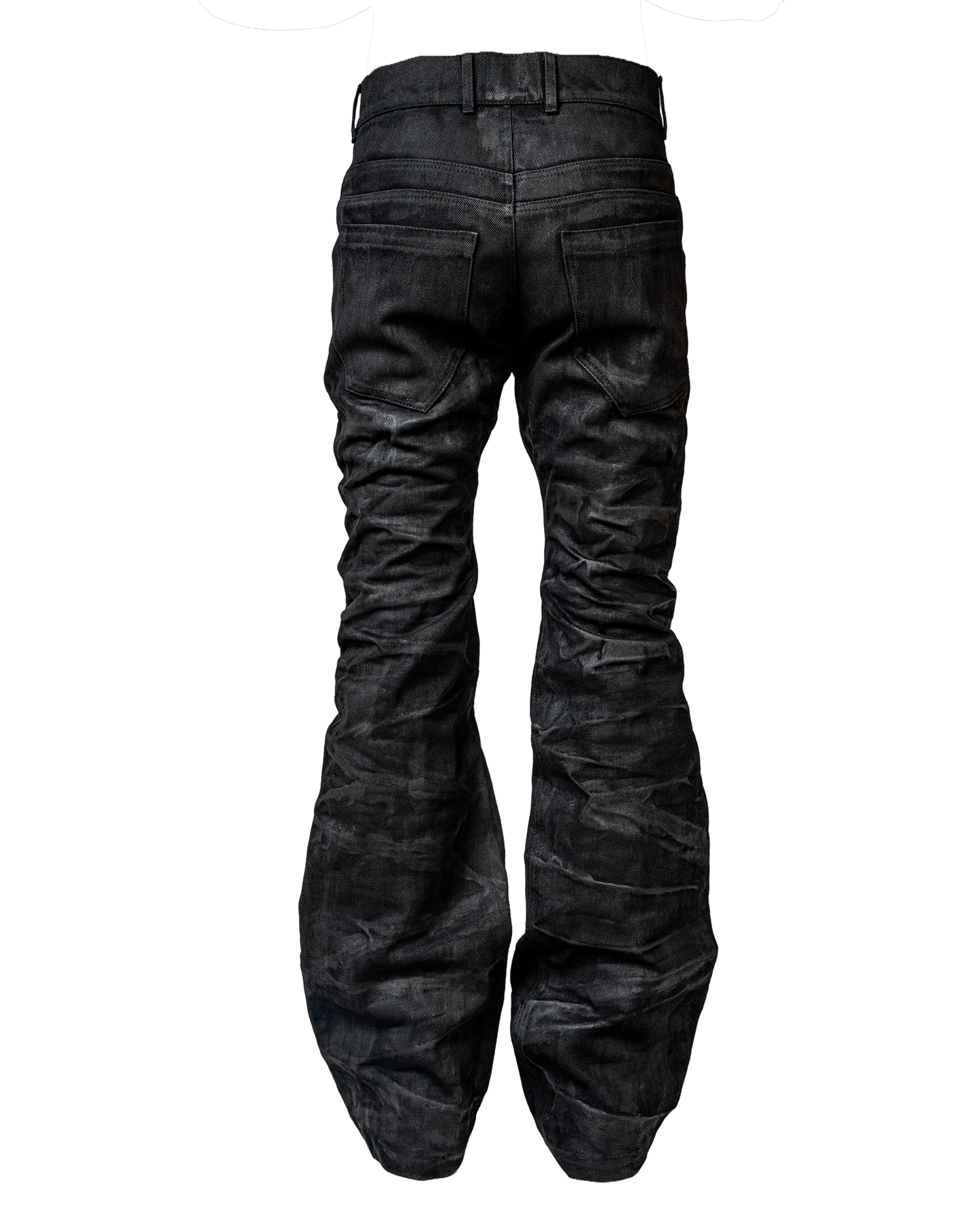 OBSIDIAN WAXED JEANS