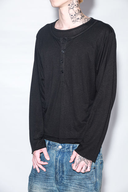SKIN HENLEY [BLACK]
