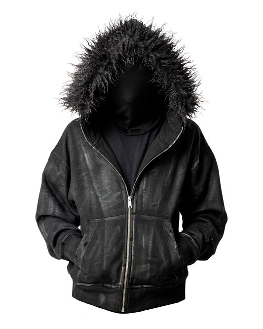 WAXED MAD FUR HOODIE