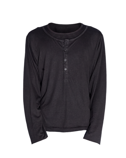 SKIN HENLEY [BLACK]